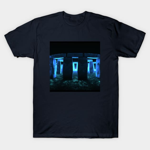 Mysterious Glowing Light Coming From Stonehenge T-Shirt by Star Scrunch